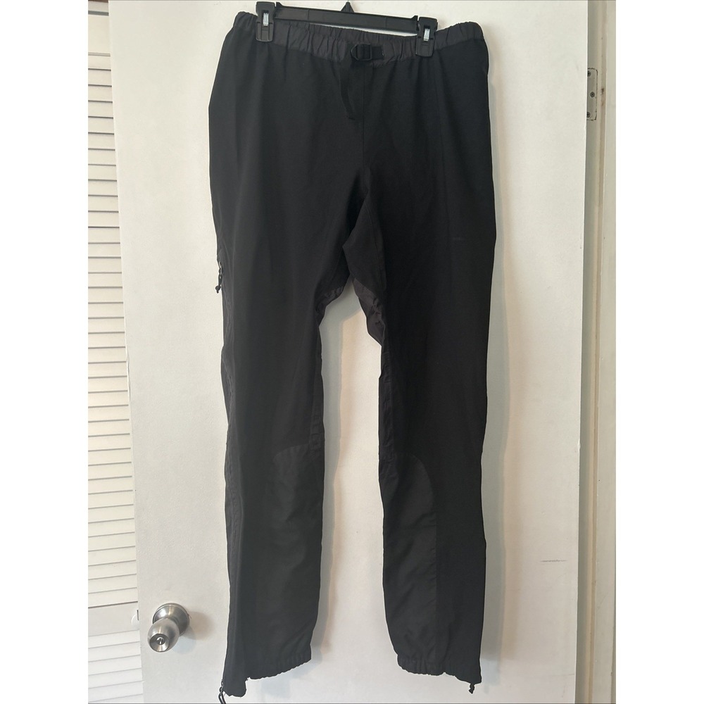 Patagonia Men's Stretch Light Pants Size L Black side zip open  Outdoor Hiking